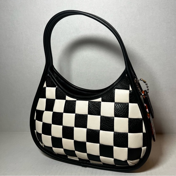 Coach Handbags - Coach Coachtopia Ergo Black/White Hobo Hand Shoulder Bag Checkered Checkerboard